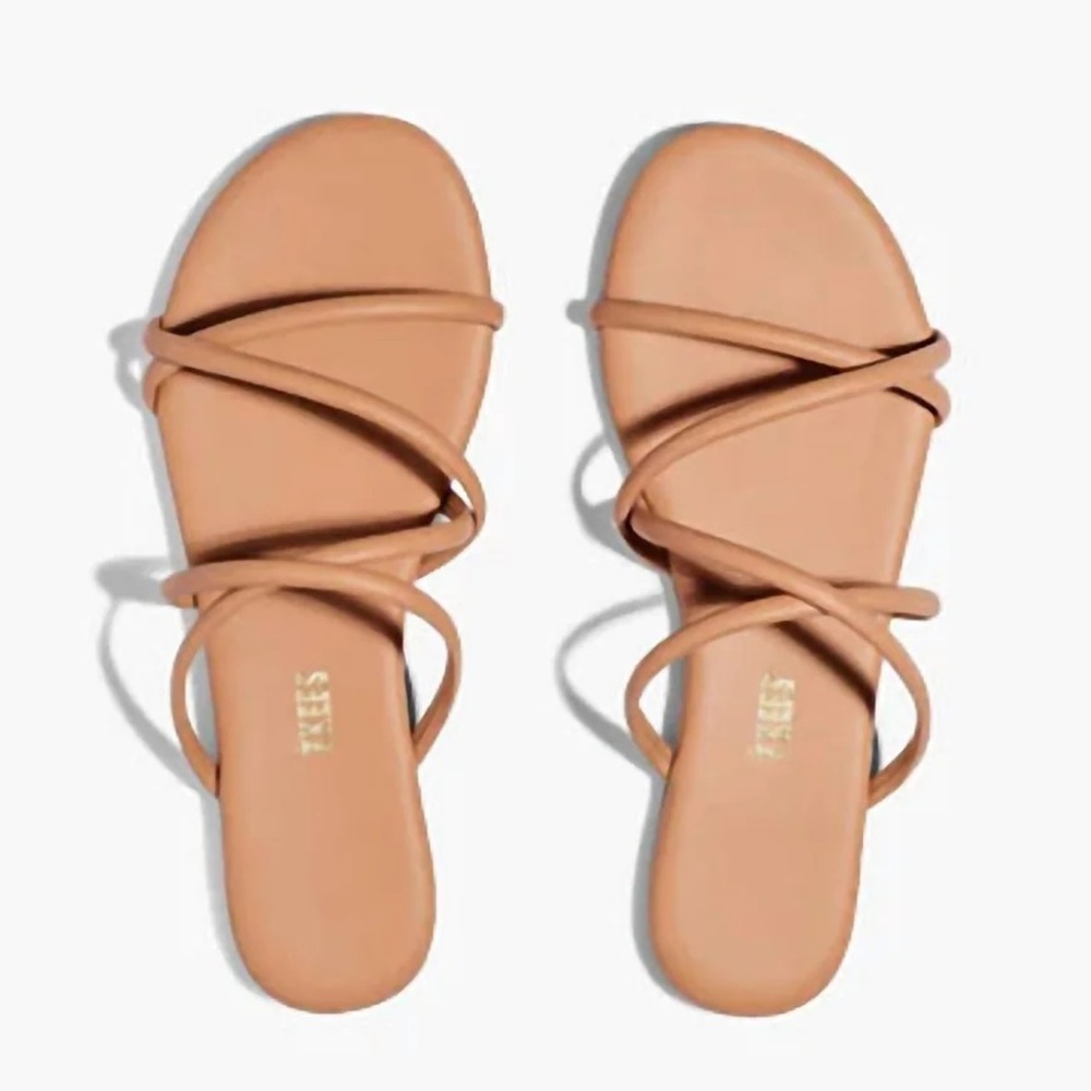 TKEES Sloane Tan Strappy Women's Slides